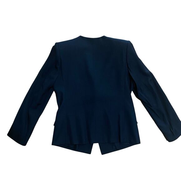 Vtg Albert Nipon Skirt Suit Womens S 6 Black White 90s Designer Blazer Timeless - Picture 10 of 16